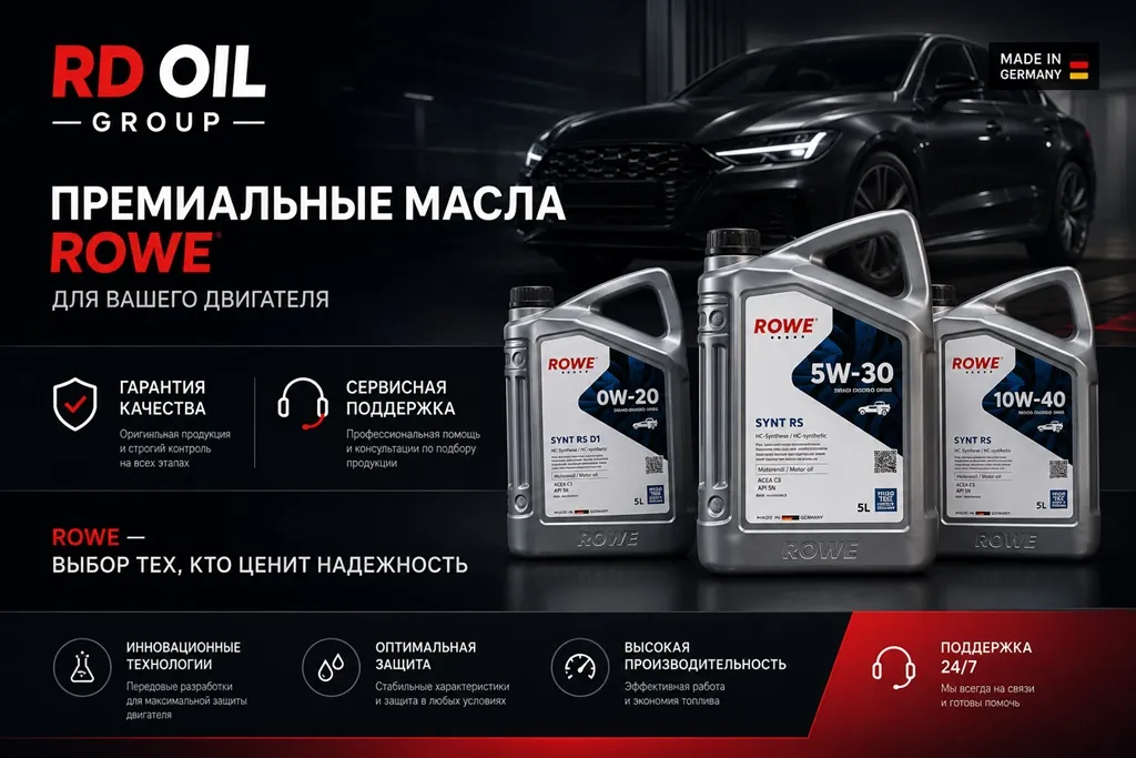 RD Oil Group: надёжный поставщик моторных масел ROWE и автохимии
