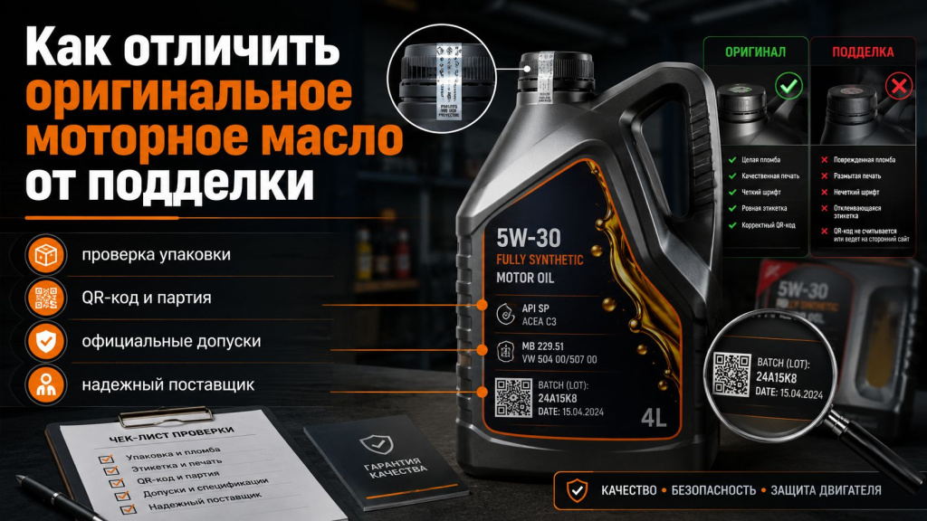 Как отличить оригинальное моторное масло от подделки