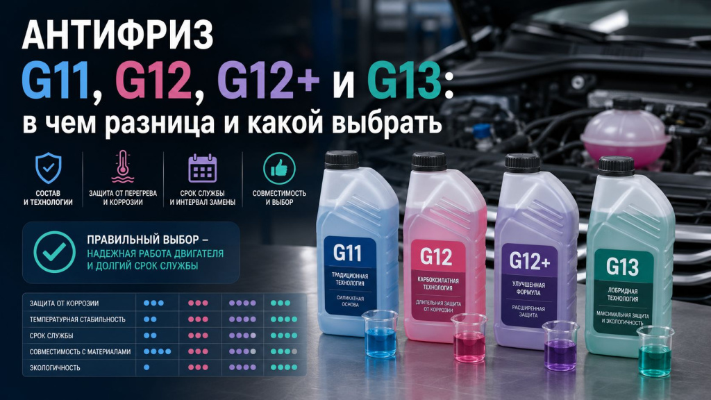Антифриз G11, G12, G12+ и G13 Антифриз G11, G12, G12+ и G13
