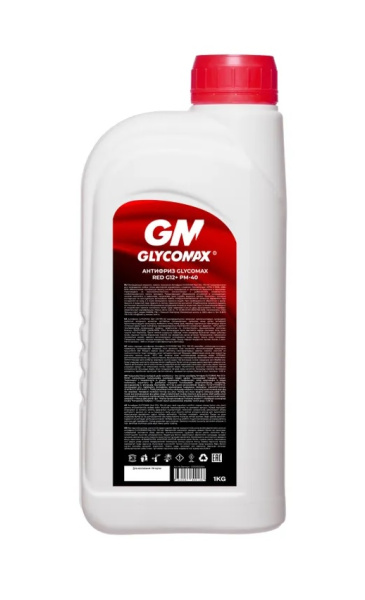 Антифриз GLYCOMAX Red G12+(1л) 2сторона